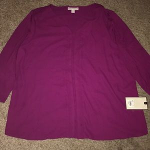 Dana Buchman Dressy Magenta Blouse